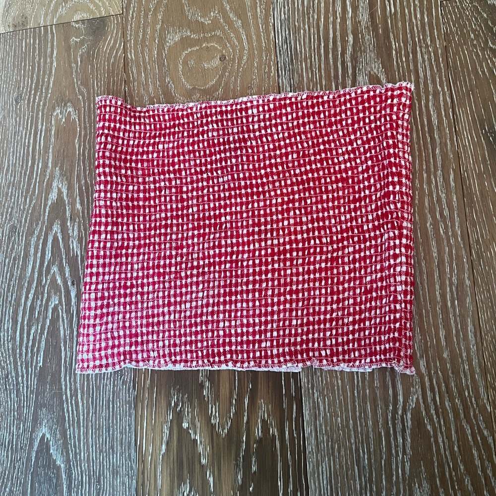 Polly & Esther red and white gingham tube top NWT!